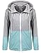 SoTeer Women's Waterproof Raincoat Outdoor Hooded Rain Jacket Windbreaker (Lake Blue S)
