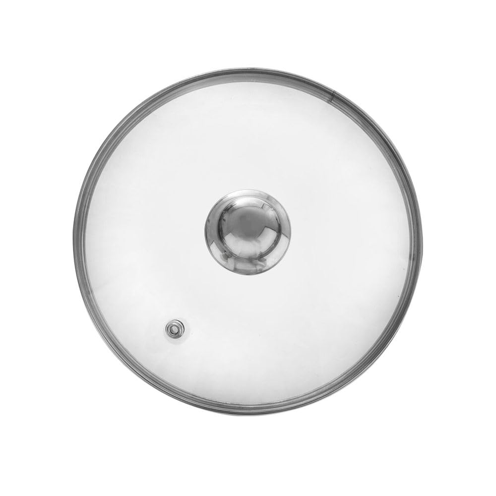 ORION Glass Pan Lid Pot Lid Universal Lid with Stainless Steel Ring for Pot / Pan 200°C Heat-Resistant Glass Diameter 14, 16, 18, 20, 22, 24, 26, 28, 30 cm (24 cm)