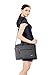 MOSISO Polyester Messenger Shoulder Bag with Adjustable Depth at Bottom Compatible 15-15.6 Inch Laptop, Pure Black
