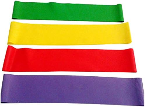 Osave Resistance Loop Bands,Set of 4 Exercise Bands for Improving Strength,for Yoga,Fitness Bands for Women (Pack of 4) (Multiple color)