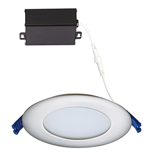 GetInLight Slim Dimmable 4 Inch LED Recessed Lighting, Round Ceiling Panel, Junction Box