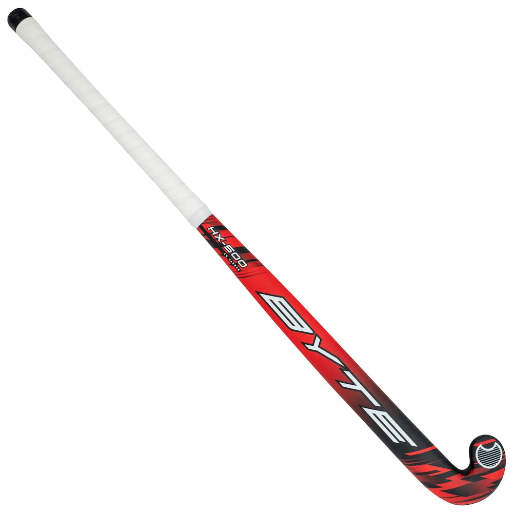 BYTE HX500 COMPOSITE OUTDOOR HOCKEY STICK RED (34'' LIGHT)