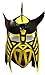 Hysteria Lucha Libre Wrestling Mask (pro-fit) Costume Wear - Black/Yellow/Blk