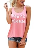 Alvaq Womens Summer Sexy Work RaceBack Tank Top And Blouse Plus Size T Shirts Small Pink