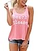 Alvaq Womens Summer Sexy Work RaceBack Tank Top And Blouse Plus Size T Shirts Small Pink