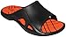 Greg Michaels Mens Flip Flops Slide Slippers - Sport Comfortable for Home Beach Walking Light Weight (11, Black/Orange)