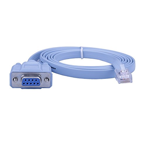 RJ45 to DB9 Console Cable, NEORTX 1.5m Network RJ45 to RS232 COM Port Serial DB9 Female Router Console Adapter Cable for Cisco Router Switch Line Card
