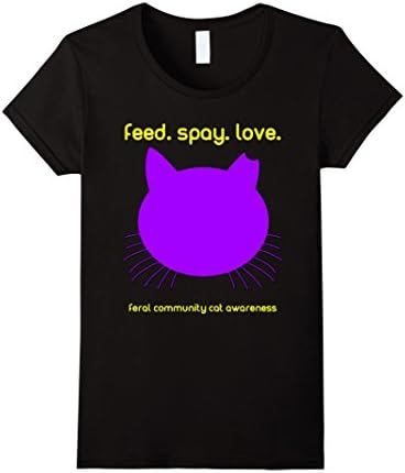 Womens TNR Feral Cat Shirt Medium Black