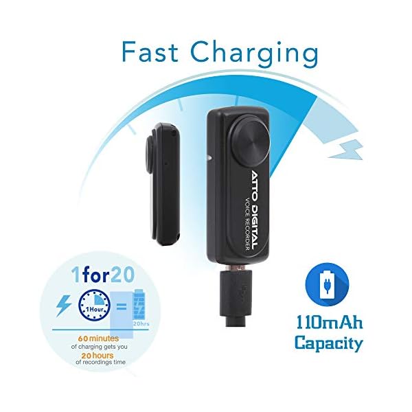 Small Voice Recorder with 20 Hours Battery Life Ideal for Lectures