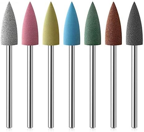 KADS Nail Drill Bits Nail File Head Polisher Replacement Head Nail Accessories (7 Color)