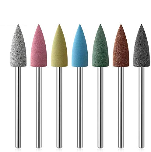 KADS Nail Drill Bits Nail File Head Polisher Replacement Head Nail Accessories (7 Color)