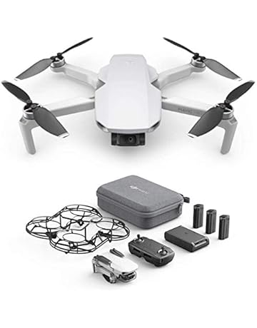 DJI Mavic Mini Combo, Dron Ultraligero y Portátil, Duración Batería 30 Minutos, Distancia Transmisión 2 Km, Gimbal 3 Ejes, 12 MP, Video HD 2.7K, 3 Baterías (Enchufe EU)