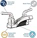 Pacific Bay Lynden Bathroom Sink Faucet - Metallic Plating Over Lightweight ABS Plastic (Brushed Satin Nickel)