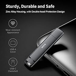 SSK 256GB Dual USB C Flash Drive, 2-in-1 Type