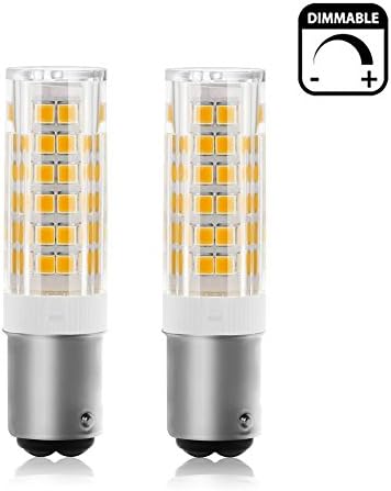 [Pack of 2]SHKNH Dimmable 120V BA15D Double Bayonet Contact Base Led Light Bulb 5W, 50W Halogen Replacement, Sewing Machine Light Bulb, 500LM, for Sewing Machine, Cabinets, Home Accent Lighting Etc.
