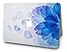KECC Compatible with MacBook Air 13 inch Case 2010-2017 Release (Old Version) A1466 A1369 Plastic Hard Shell for MacBook Air 13.3 inch, Blue Flower