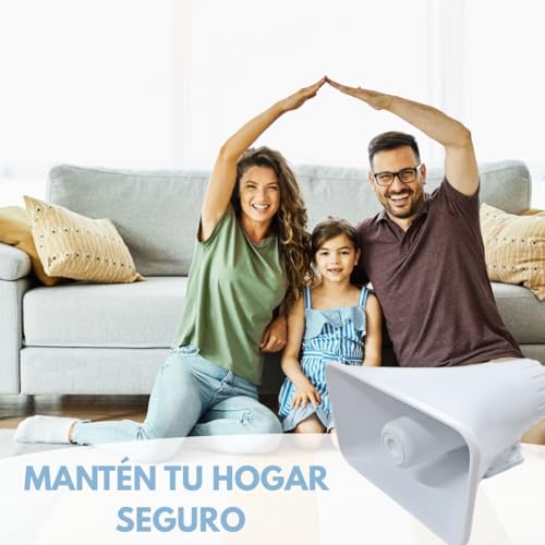 Clicklife Sirena de Alarma Vecinal con 6 Controles Remotos, Frecuencia 433 MHz, 30W, Resistente a la Intemperie, Ideal para Hogares, Negocios y Escuelas