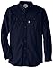 Carhartt Men's Big & Tall Long Sleeve Solid Work Shirt,Navy,3X-Large