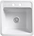 KOHLER K-6656-2-0 Park Falls Tile-In Utility Sink, White