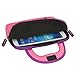 Evecase 7inch Dragon Touch Y88X Plus 2017/Y88X Kids Android Tablet Sleeve, Cute Princess Themed Neoprene Travel Carrying Slim Sleeve Case Bag w/ Dual Handle and Accessory Pocket - Pink w/ Purple Trim