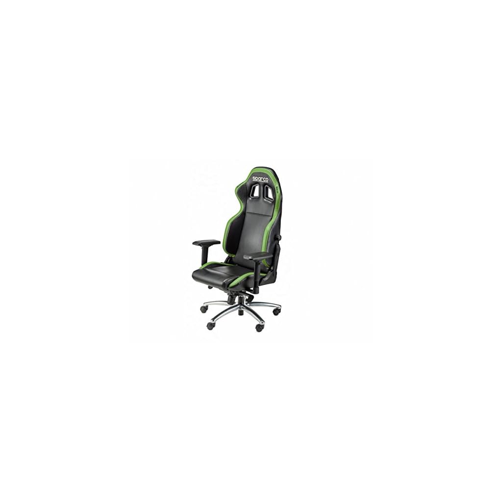 Sparco Gaming 00975NRVD Sedia da Gaming, Nero/Verde