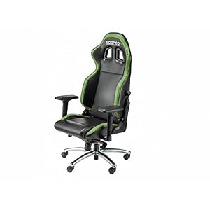 Sparco Gaming 00975NRVD Sedia da Gaming, Nero/Verde