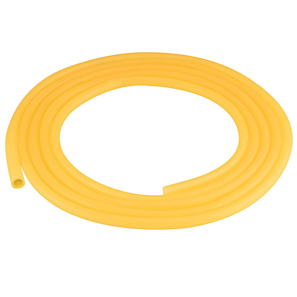 Labasics Rubber Tubing, Pure Latex Amber Tubing Natural Rubber Tube 3/8 inch (9 mm) OD 1/4 inch (6 mm) ID Highly Elastic and Strong, 3 Meter