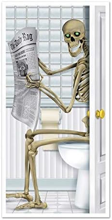Namektch Halloween Wall Stickers, Skeletons Decoration Door Cover Decor Restroom for Kids Rooms Nursery Window Shop Halloween Party Accessories 51'' x 29''