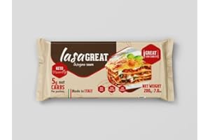 PASTAGREAT Great Low Carb Co. Keto-Friendly Italian Pasta Set, 0-5g Net Carbs, High Protein, High Fiber, Low Carb, Low Calories Made in Italy (1 Pack, Lasagna 7oz box)