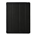 Afranker Ipad 2 / 3 / 4 Slim-Fit Folio Smart Four Fold Case Cover with Back Case With Afranker Cleaning Cloth Black