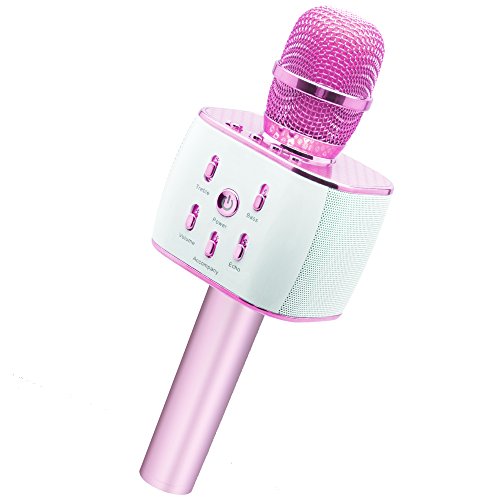 Upgraded bonaok wireless karaoke microphone,3-in-1 port…