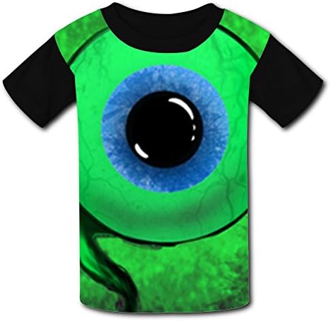 iqwekfrec Kids 3D Printing Jak_Eye_Sep Short Sleeve T Shirts For Boys Girls Black XS