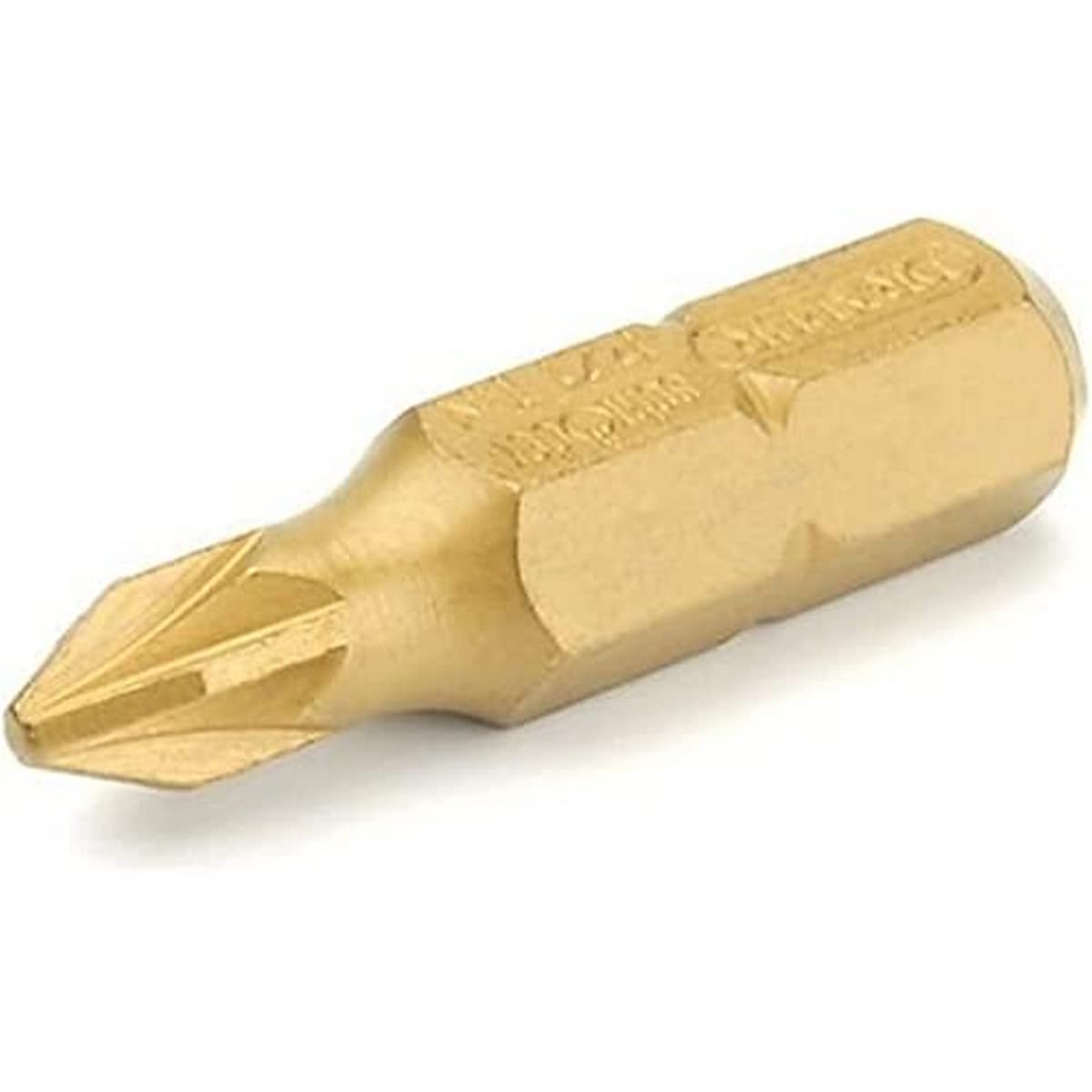 Draper 10483 1/4-inch 25mm No.3 Titanium Nitride Cross Slot E-Shank Insert Bit