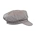 Lightweight Ivy Newsboy Cabbie Hat w/ Braided Trim, Irish Fiddler Cap, Grey, One Size