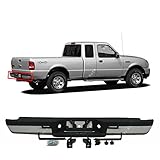 MBI AUTO - Steel Chrome, Complete Rear Step Bumper Assembly for 1993-2011 Ford Ranger, FO1102306