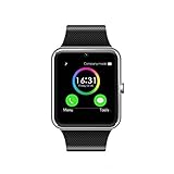 Martha MSRM Smart Watch Call Sync and Handfree for Android 4.2 or above and iPhone 5s/6/6s/7/7s (Silver)