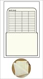 Self Adhesive Book Pockets - Book Processing - Date Grid - 5-1/4
