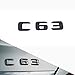 Ricoy 3D C63 Emblem,Matt Black Rear Letters Emblem Badge Sticker Logo For Mercedes-Benz C C180 C200 C230 C300 GLC AMG