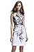 Yacun Women's Printed Petite Office Pencil Sheath Dress for Work