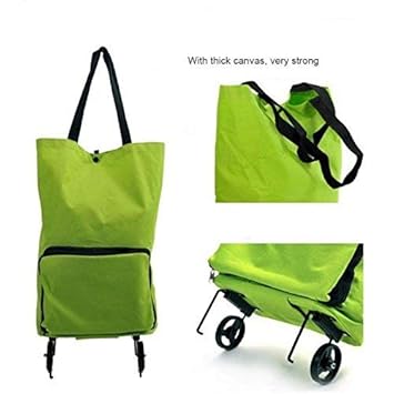 BANQLYN Multifunction Tug Trolley Case Luggage Wheels Duffle Bag Folding Travel Bags Large Capacity Clothes Organise Bag (Colour May Vary)