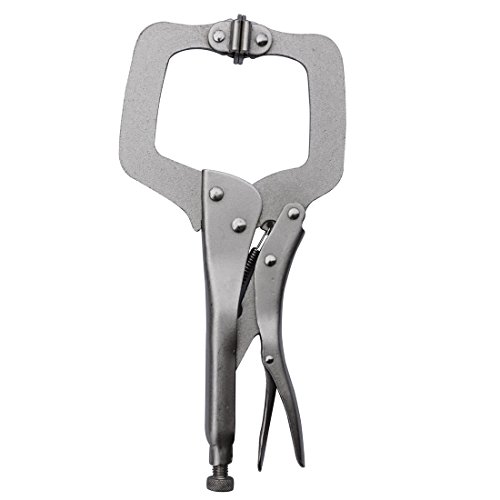 MacWork 11in. Welding Clamp/C Clamp Locking Pliers with Swivel Pad