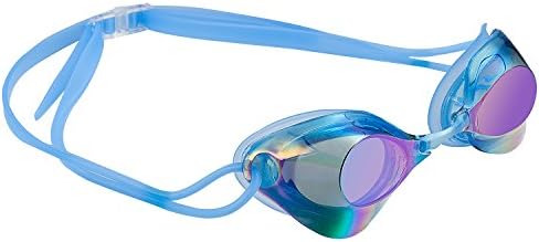 Keelyn Swim Goggles - Swimming Goggles No Leaking Anti Fog UV Protection Mirrored Swim Goggle with 4 Piece Adjustable Nose Bridge &amp; Free Protection Case for Adult Men Women Youth Kids Child Early Teen