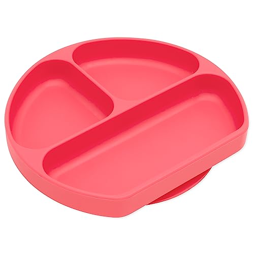 Bumkins Silicone Grip Dish, Suction Plate, Divided Plate, Baby Toddler