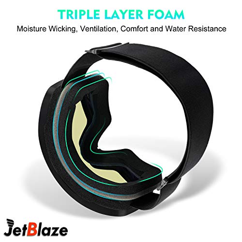 JetBlaze Ski Goggles, OTG Snowboard Goggles (Green) - Thumbnail 2