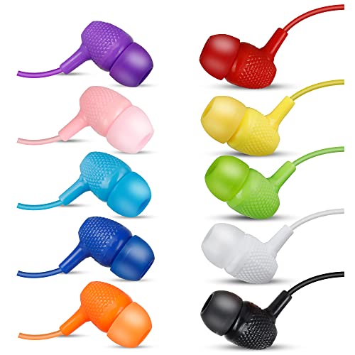 YFSFQS Wholesale Bulk Earbuds Headphones 30 Pack for School Clas 並行輸入品 YFSFQS Kids Earbuds Bulk 30 Pack Colors Mixed, Wholesale Earphones