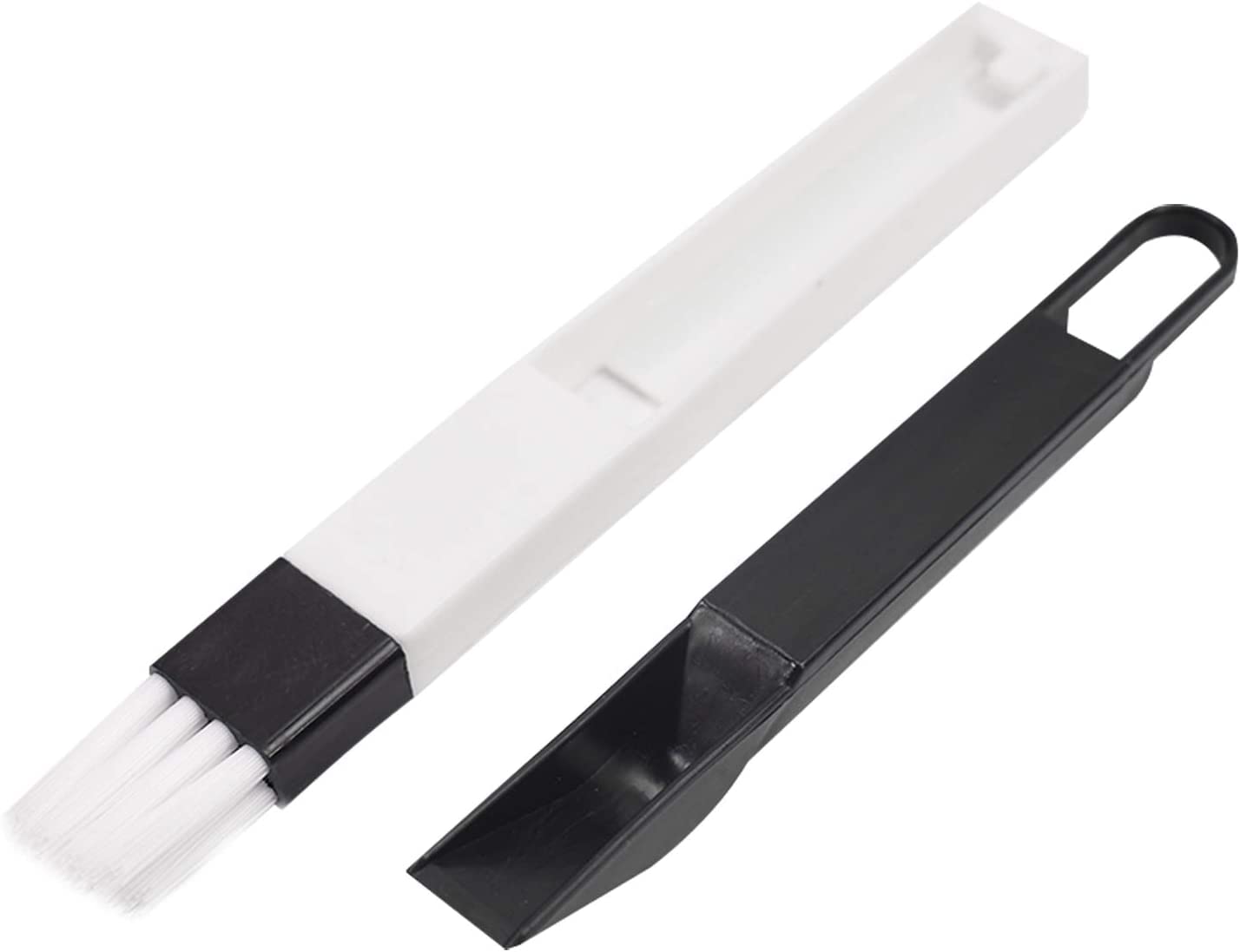TRIXES 2 Small Cleaning Brushes For Hard to Reach Places & Gaps - 2 in 1 Mini Dustpan and Brush for Car Vents, Sliding Door Tracks, Keyboards, Blinds, Door Sills, Skirting Boards & Window Groove Slots