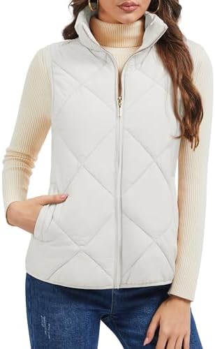 ジャケット・アウター YuyuuCOCOON COAT PADDING VEST Amazon.com: YUCOLEN Women's Quilted Puffer Vest with Inner Pockets