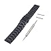 MOTONG Stainless Steel Watch Band Strap For MOTO 360 2nd Gen,Men's 46mm,Come with Quick Release 22mm(5H Black)