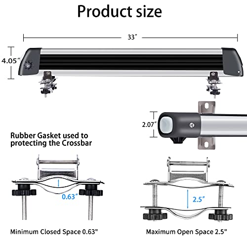 DRSPORTS 33" Aluminum Universal Car Rack Carrier Ski roof Racks, Snowboard Racks, Ski Board Roof