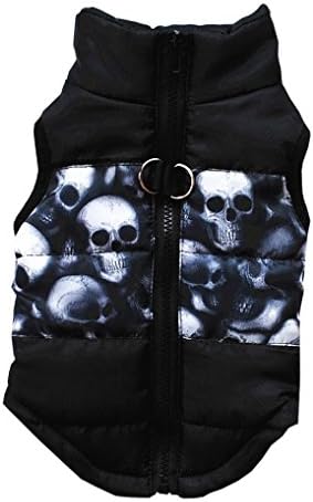 Pet Cold Weather Coat Daoroka Small Dog Cat Puppy Girl Boy Winter Outfit Jacket Warm Garment Fashion Cute Apparel (S, Black2)